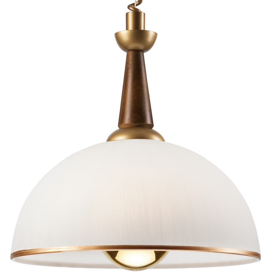 Lámpara de araña ajustable CHIARA 1xE27/60W/230V marrón/haya