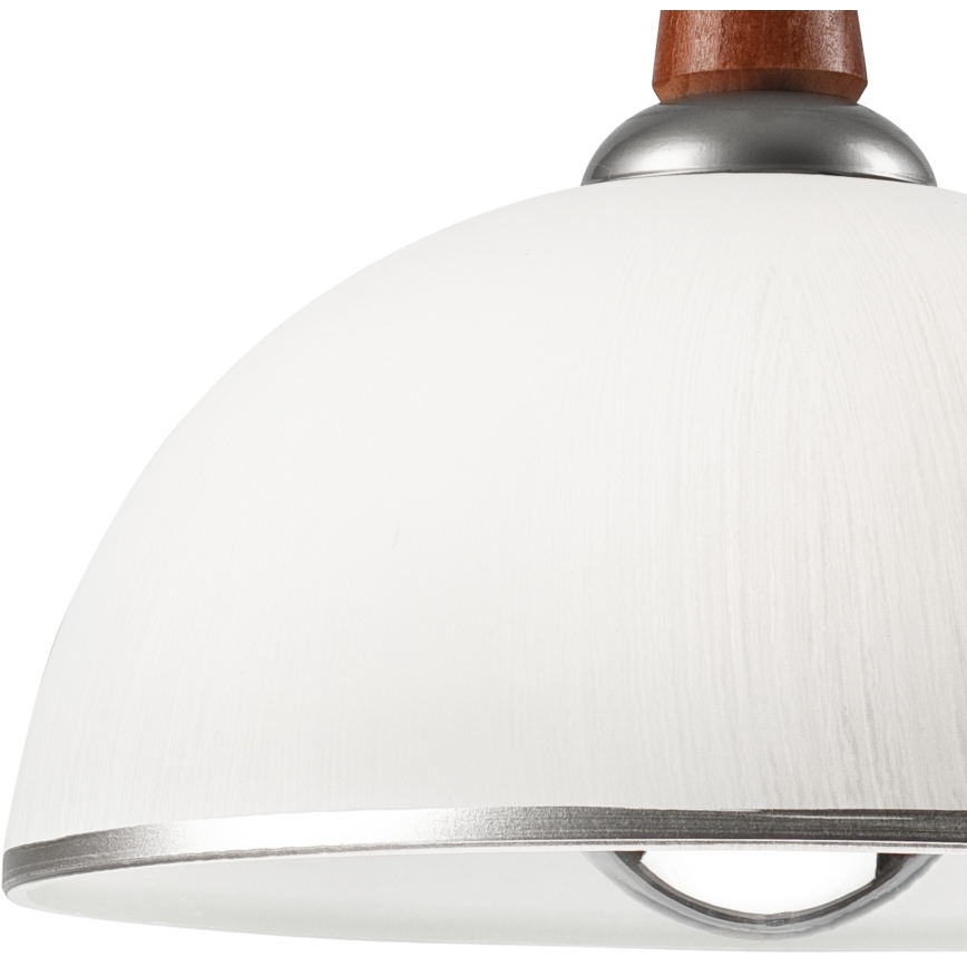 Lámpara de araña ajustable CHIARA 1xE27/60W/230V plata/marrón/haya
