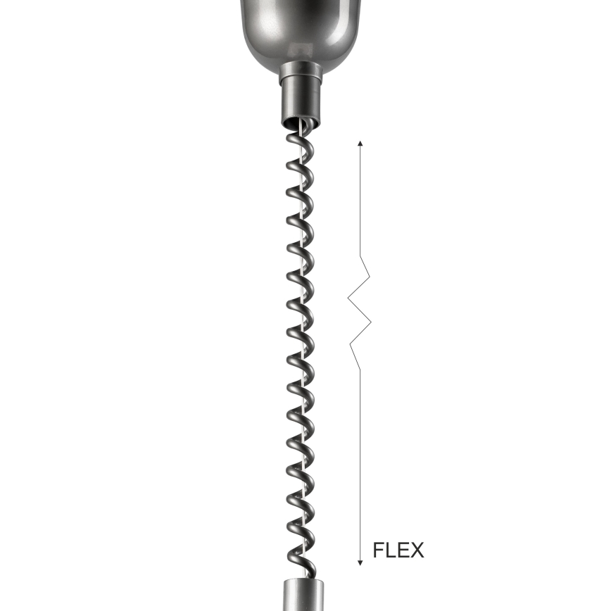 Lámpara de araña ajustable CHIARA 1xE27/60W/230V plata/marrón/haya