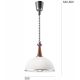 Lámpara de araña ajustable CHIARA 1xE27/60W/230V plata/marrón/haya
