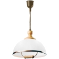 Lámpara de araña ajustable RAMONA 1xE27/60W/230V beige/marrón claro/pino