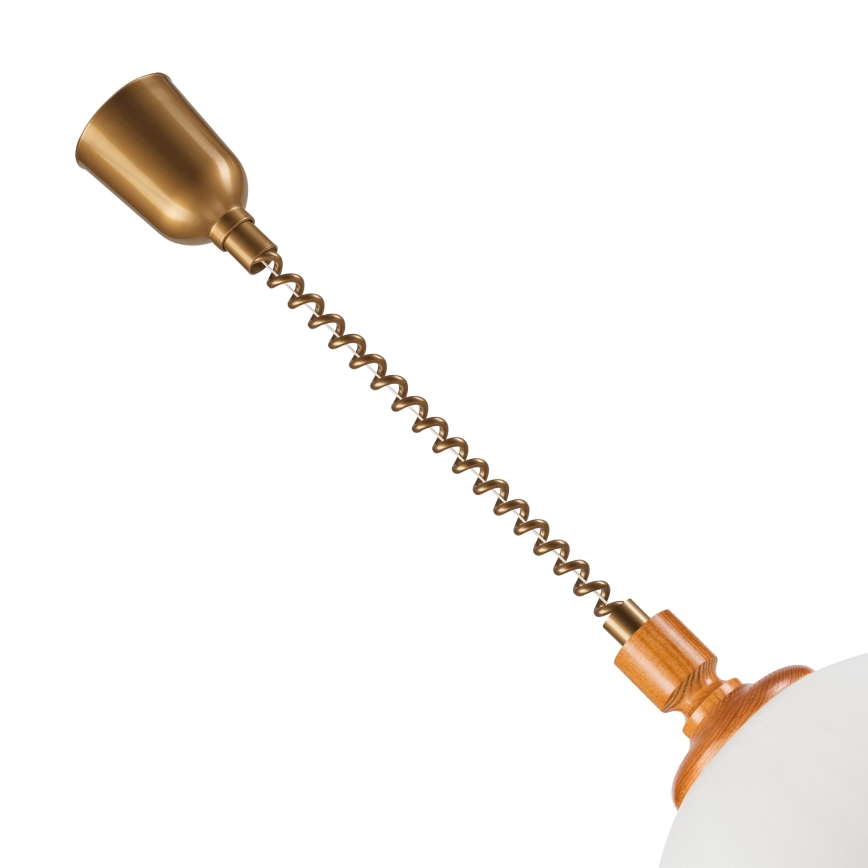 Lámpara de araña ajustable RAMONA 1xE27/60W/230V beige/marrón/pino