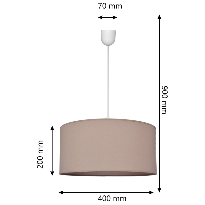 Lámpara de araña ALBA 1xE27/15W/230V d. 40 cm beige