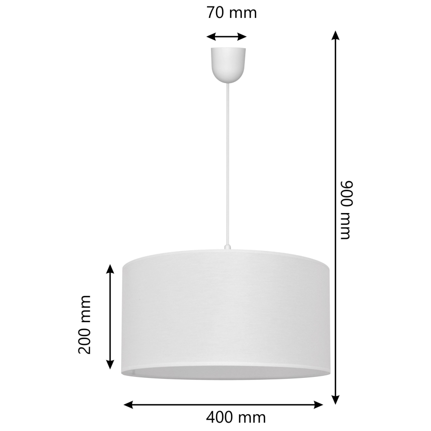 Lámpara de araña ALBA 1xE27/15W/230V d. 40 cm blanco