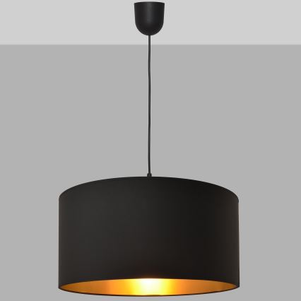 Lámpara de araña ALBA 1xE27/15W/230V d. 40 cm negro/dorado