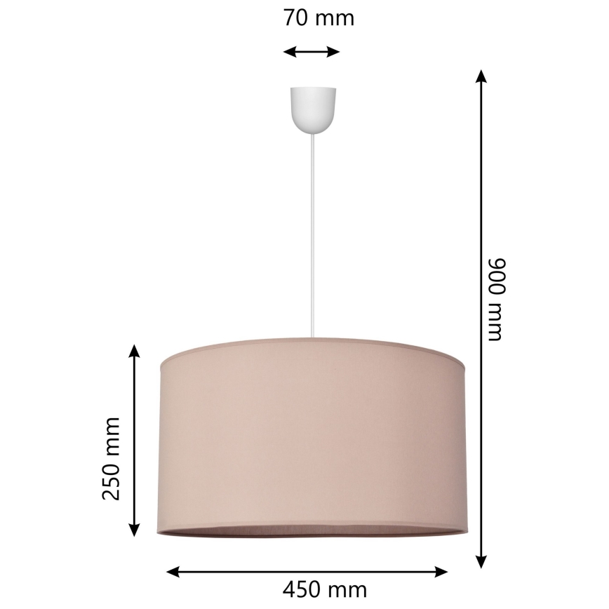 Lámpara de araña ALBA 1xE27/15W/230V d. 45 cm beige