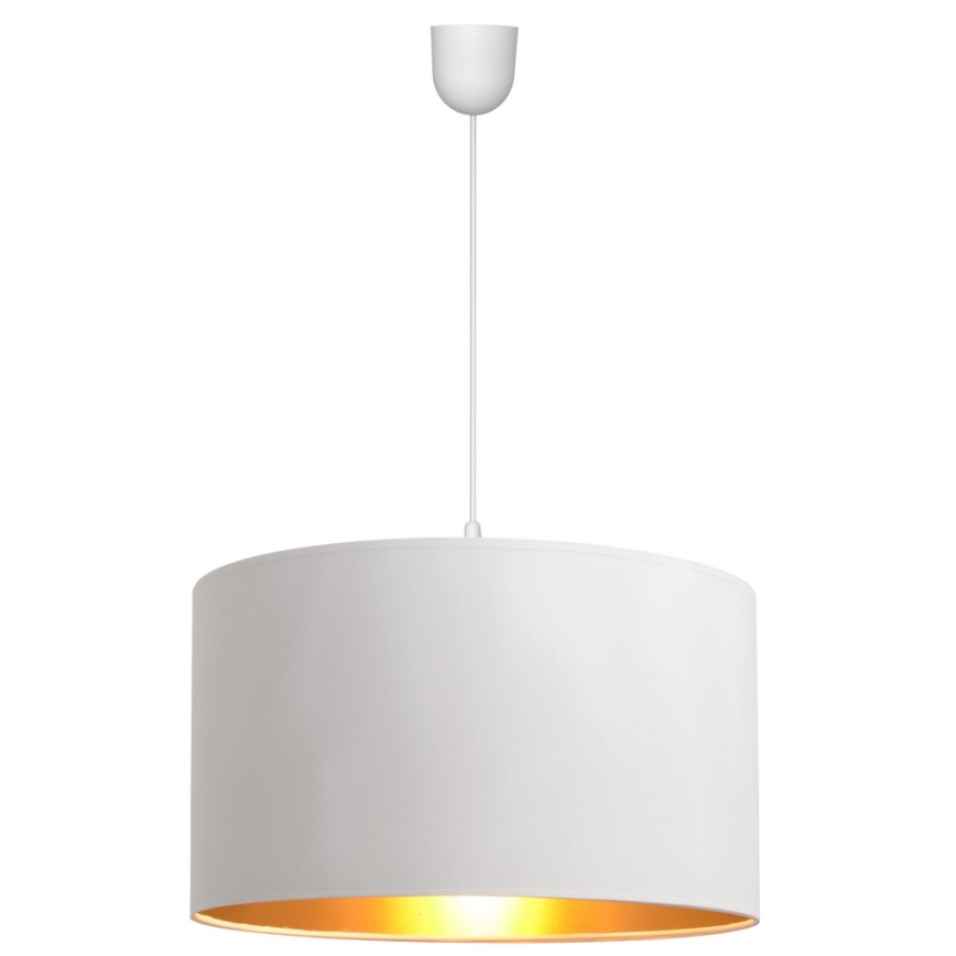 Lámpara de araña ALBA 1xE27/15W/230V d. 45 cm blanco/dorado