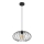 Lámpara de araña con cable CORRINI 1xE27/60W/230V Ø 34 cm negro/transparente