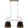 Lámpara de araña con cable VOLUTTO 2xE27/60W/230V negro/cobre