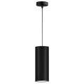 Lámpara de araña con cable ZIK 1xE27/40W/230V dia. 10 cm negro