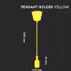 Lámpara de araña de cable 1xE27/60W/230V amarillo