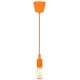 Lámpara de araña de cable 1xE27/60W/230V naranja