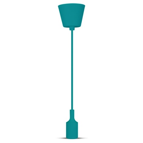 Lámpara de araña de cable 1xE27/60W/230V verde