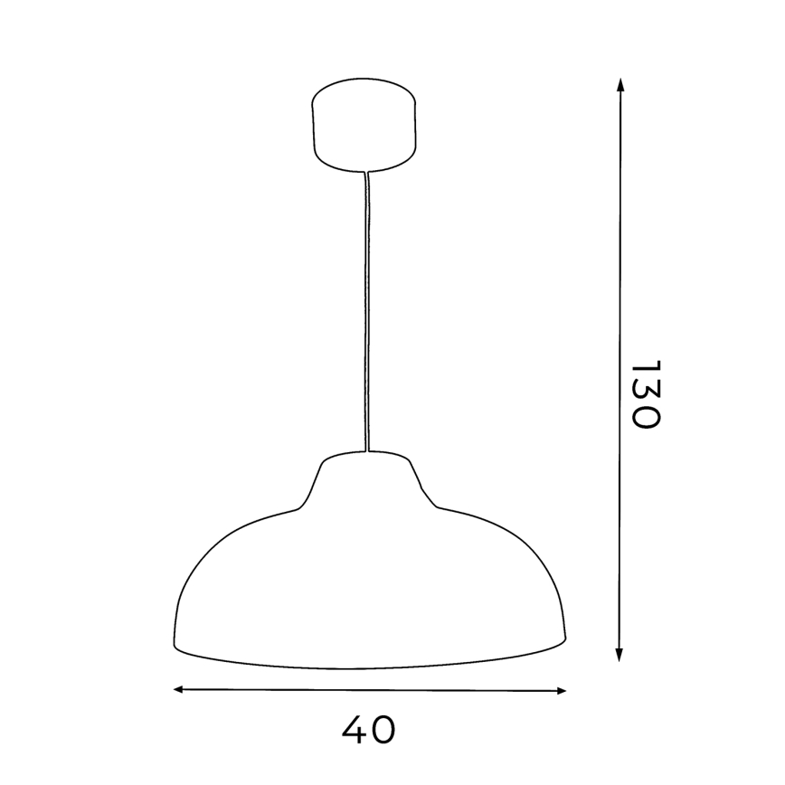 Lámpara de araña de cable BURGOS 1xE27/60W/230V negro