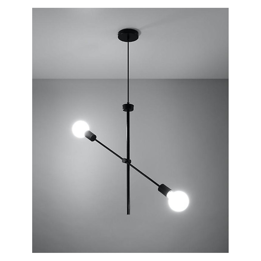 Lámpara de araña de cable CONCEPT 2xE27/60W/230V
