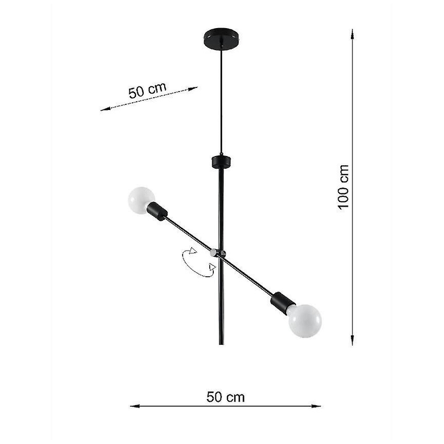 Lámpara de araña de cable CONCEPT 2xE27/60W/230V