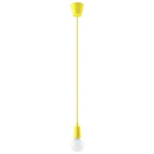 Lámpara de araña de cable DIEGO 1xE27/60W/230V amarillo