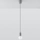 Lámpara de araña de cable DIEGO 1xE27/60W/230V gris