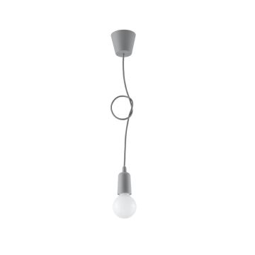 Lámpara de araña de cable DIEGO 1xE27/60W/230V gris