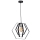 Lámpara de araña de cable HEXAGON 1xE27/60W/230V negro/cromo