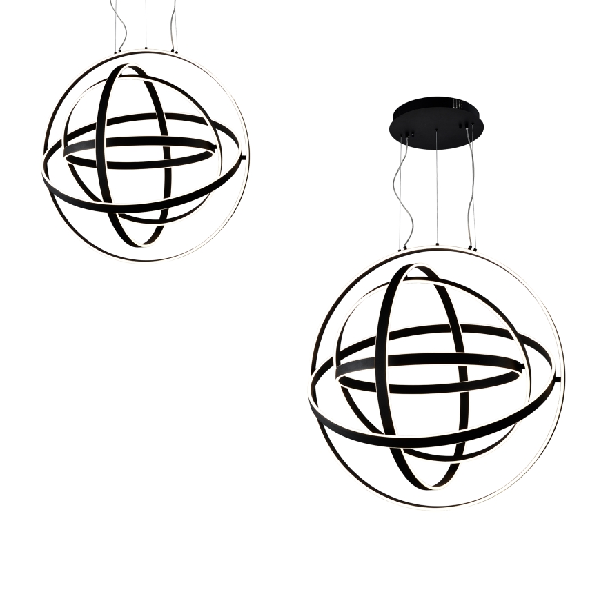 Lámpara de araña de cable LED COPERNICUS 1xLED/260W/230V negro