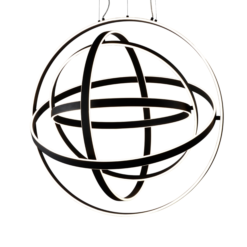 Lámpara de araña de cable LED COPERNICUS 1xLED/260W/230V negro