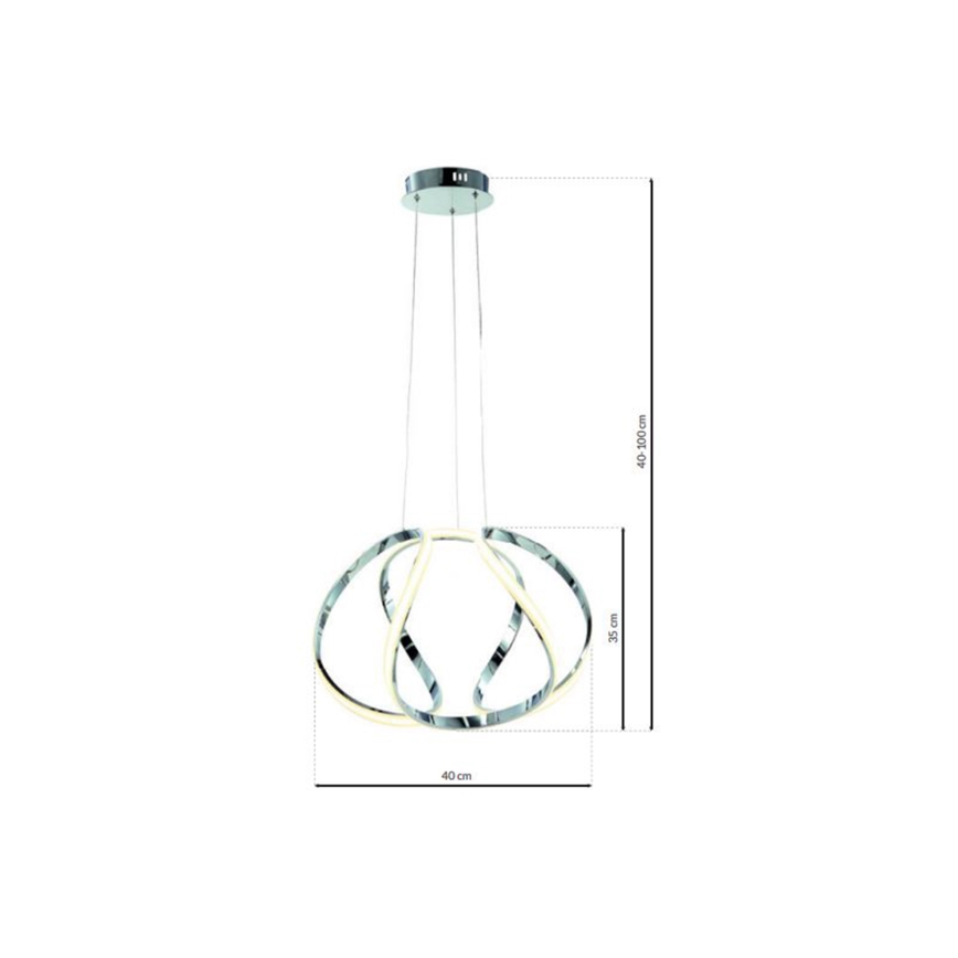Lámpara de araña de cable LED GLOBE 1xLED/50W/230V