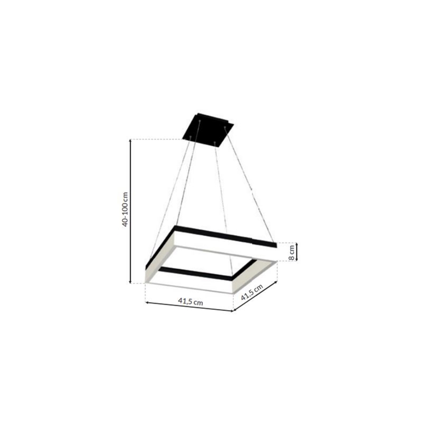 Lámpara de araña de cable LED NERO 1xLED/32W/230V