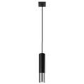 Lámpara de araña de cable LOOPEZ 1xGU10/40W/230V negro/cromado
