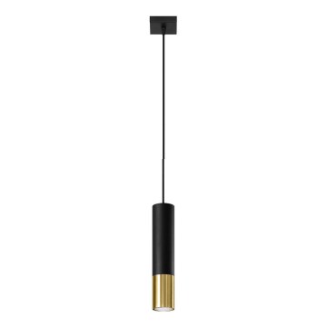 Lámpara de araña de cable LOOPEZ 1xGU10/40W/230V negro/dorado