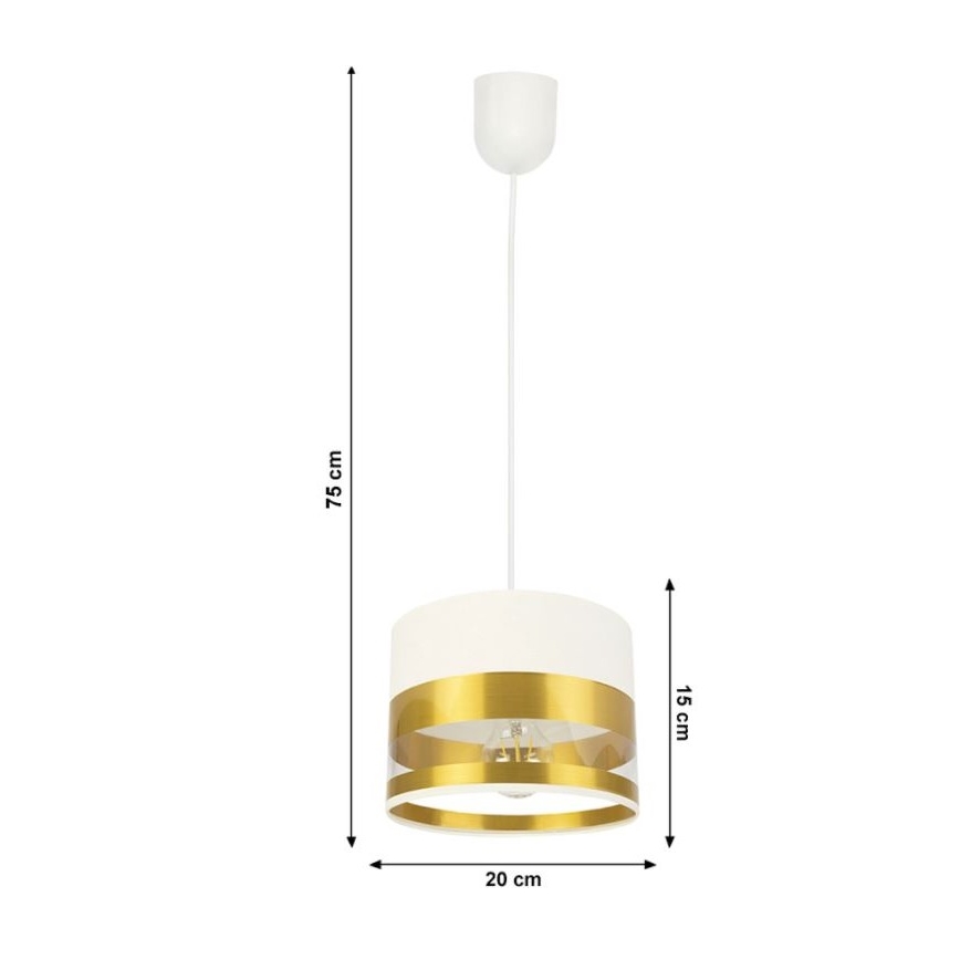 Lámpara de araña de cable MILO 1xE27/60W/230V dorado