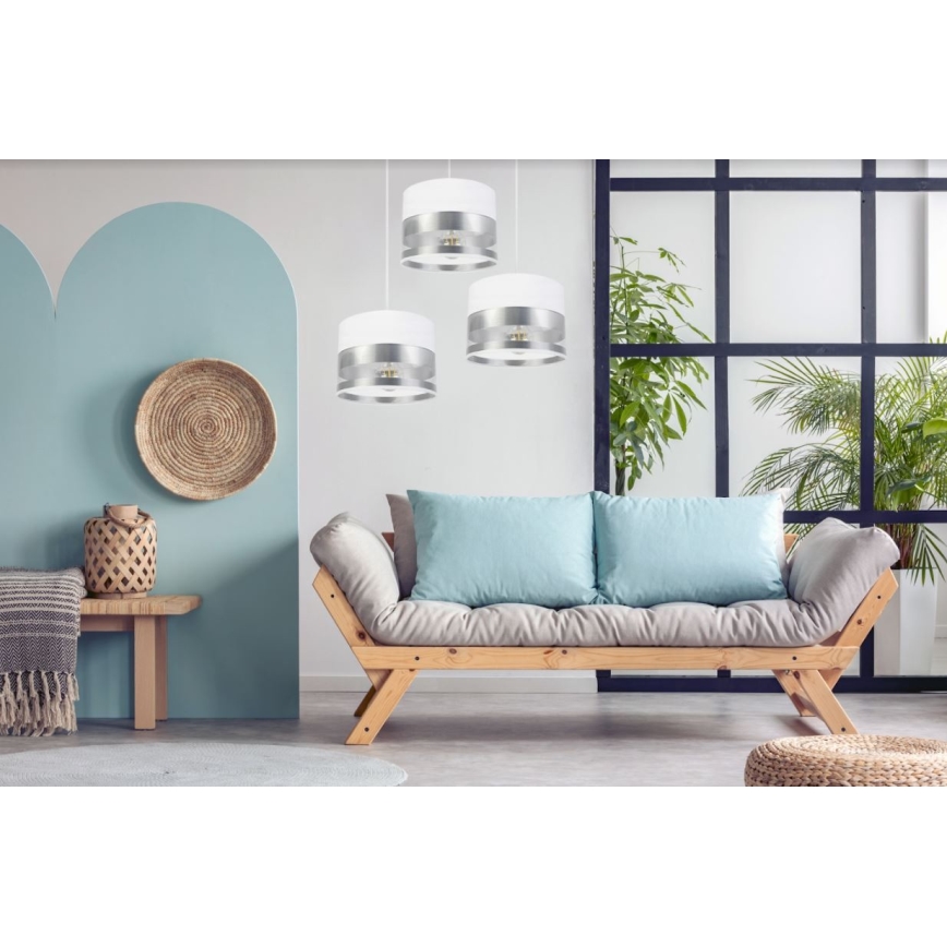 Lámpara de araña de cable MILO 3xE27/60W/230V plateado