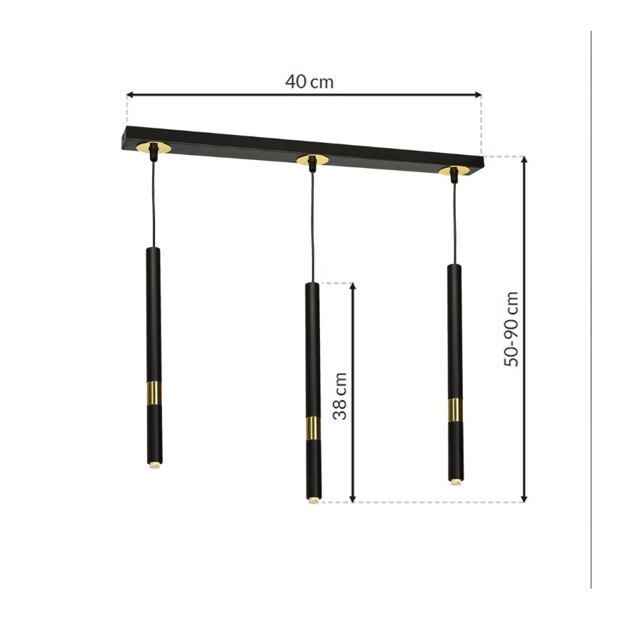Lámpara de araña de cable MONZA 3xG9/7W/230V