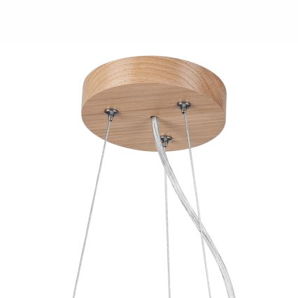 Lámpara de araña de cable OAK SLIM 2xE27/60W/230V ø 37 cm roble