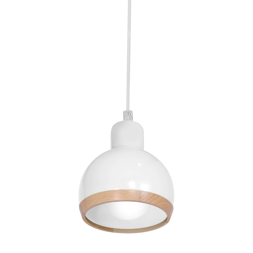 Lámpara de araña de cable OVAL 1xE27/60W/230V blanco