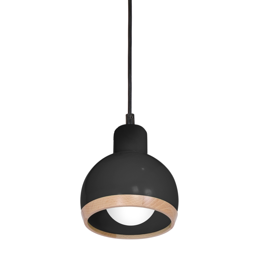 Lámpara de araña de cable OVAL 1xE27/60W/230V negro