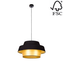 Lámpara de araña de cable PRETO GOLD 1xE27/60W/230V - Certificado FSC