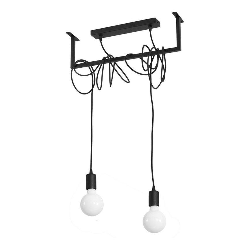 Lámpara de araña de cable SALAMANCA 2xE27/60W/230V