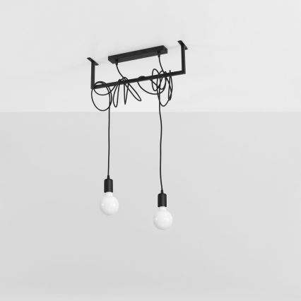 Lámpara de araña de cable SALAMANCA 2xE27/60W/230V
