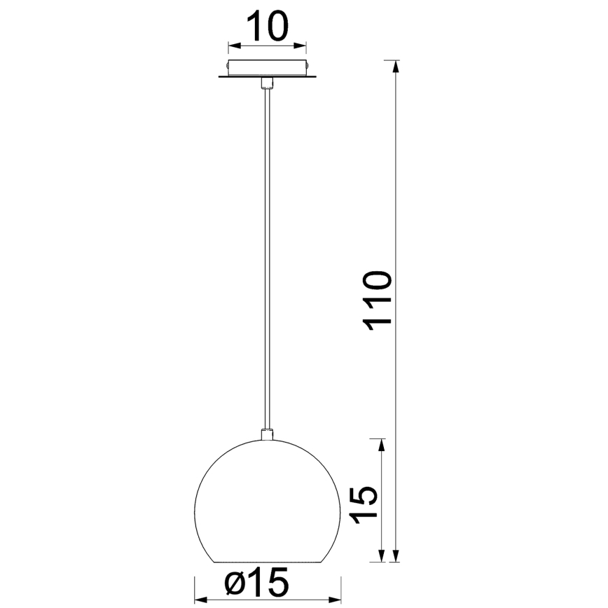 Lámpara de araña de cable SOOL 1xE27/60W/230V