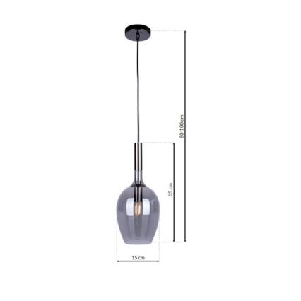 Lámpara de araña de cable TANGO 1xE14/40W/230V negro