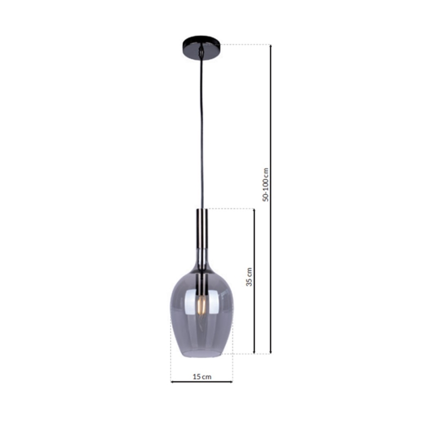 Lámpara de araña de cable TANGO 1xE14/40W/230V negro