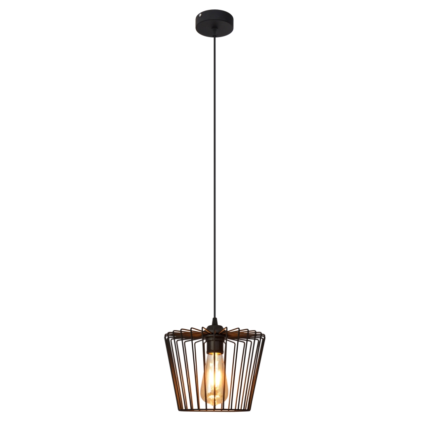 Lámpara de araña de cable TORRI 1xE27/15W/230V d. 23 cm negro