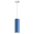 Lámpara de araña de cable ZIK 1xE27/40W/230V azul