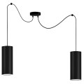 Lámpara de araña de cable ZIK 2xE27/40W/230V negro