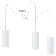 Lámpara de araña de cable ZIK 3xE27/40W/230V blanco