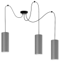 Lámpara de araña de cable ZIK 3xE27/40W/230V gris