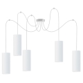 Lámpara de araña de cable ZIK 5xE27/40W/230V blanco