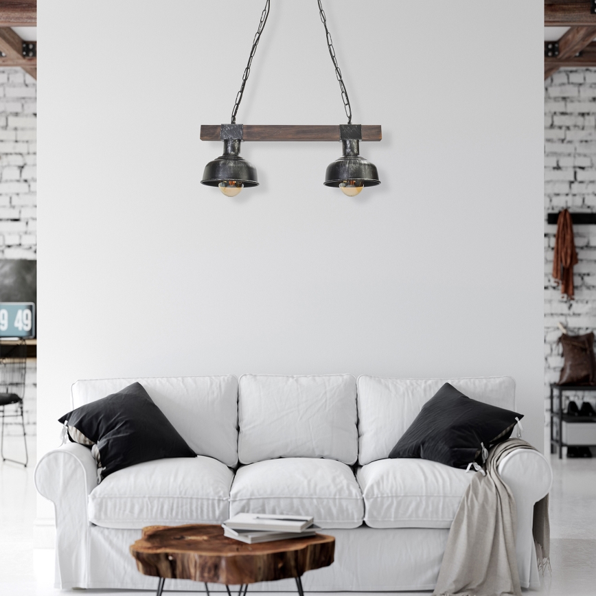 Lámpara de araña de cadena FARO 2xE27/60W/230V