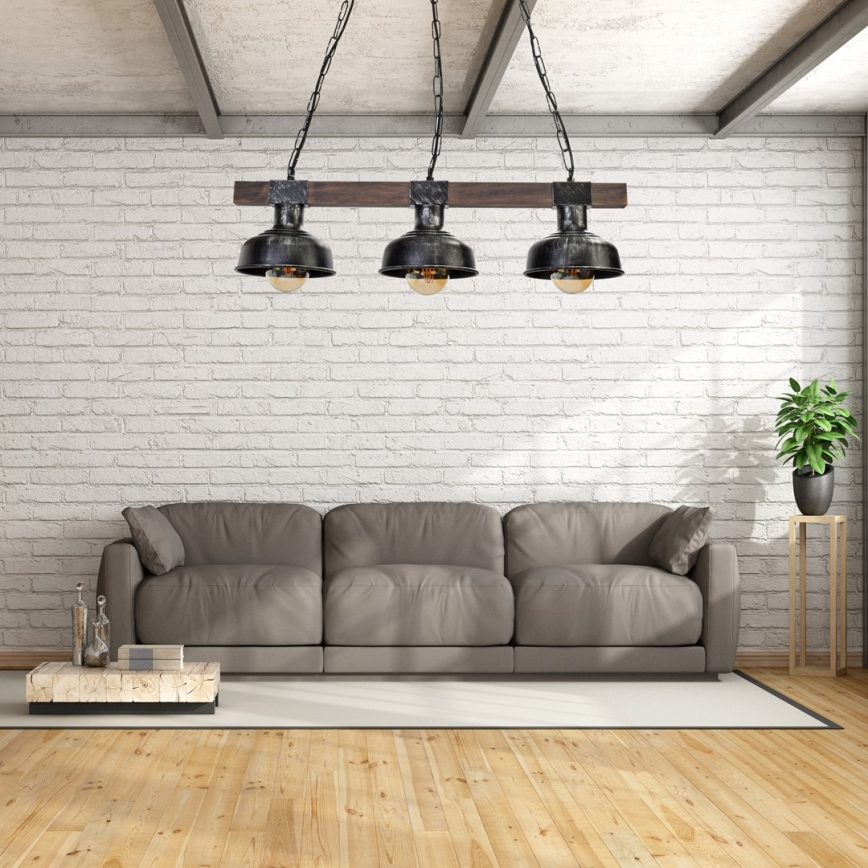 Lámpara de araña de cadena FARO 3xE27/60W/230V